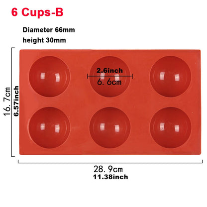 Semi-Sphere Silicone Chocolate Mold – Half-Ball Dome Cake Baking Tray for Chocolate, Pudding, Candy & Jelly, Reusable DIY Kitchen Baking Tool