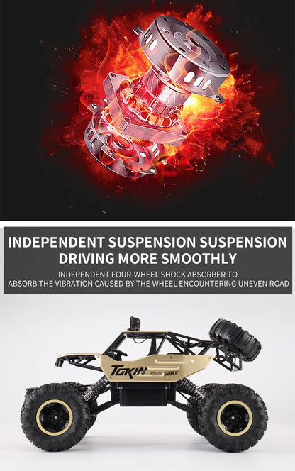 Oike Coche teledirigido 4x4 todoterreno 4WD RC Rock Crawler, coche RC de carreras y drifting todoterreno para niños y adultos