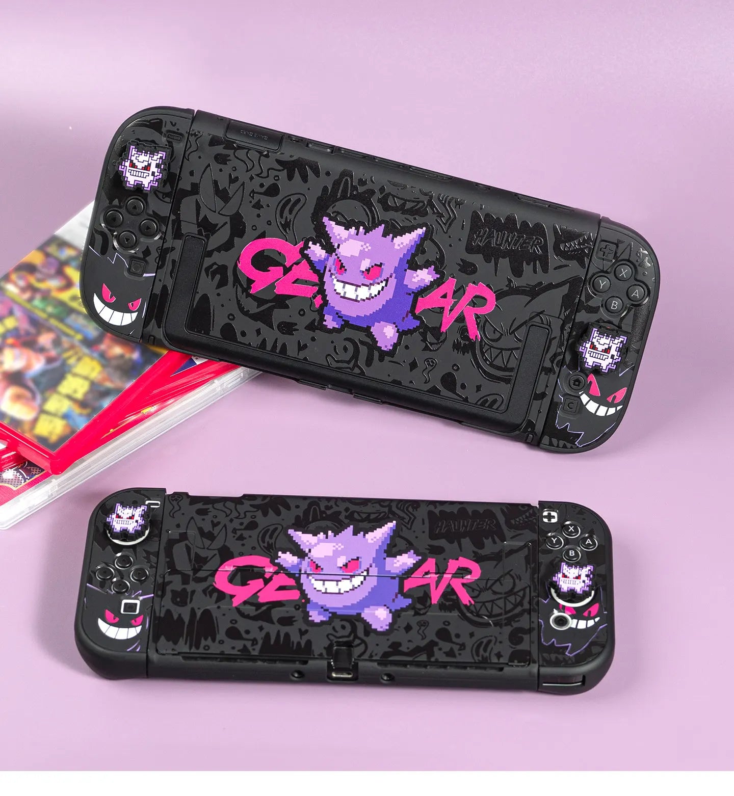 Housse de protection avec poignée pour Nintendo Switch 2 Pokémon Ectoplasma – Accessoires de jeu de dessin animé