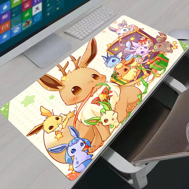 Pokémon Eevee Kawaii Gaming Mouse Pad – Anime Rubber Desk Mat for PC, Laptop & Keyboard Setup