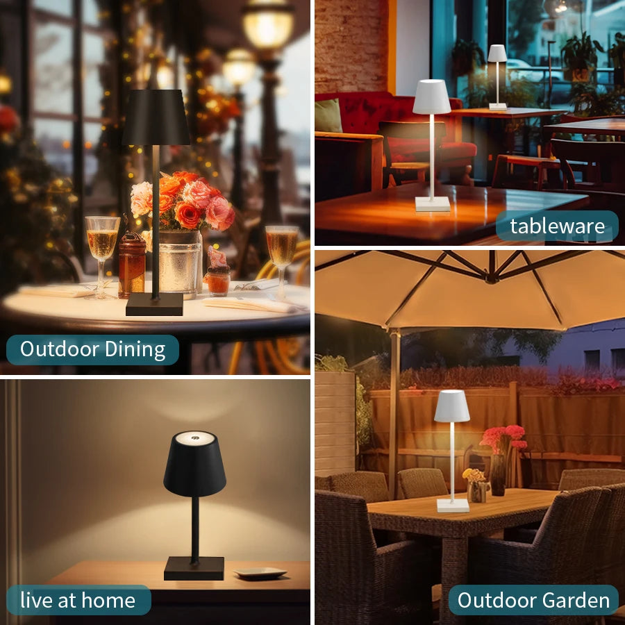 Rechargeable LED Table Lamp – Touch Control 3-Level Dimmable Decorative Ambient Light for Desk, Bedroom & Dining