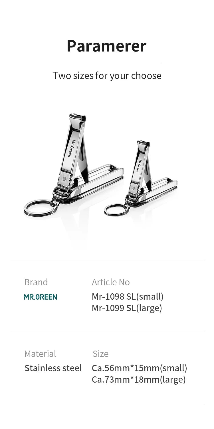 MR.GREEN Cortaúñas multifunción 6 en 1 de acero inoxidable – Lima de uñas, tijeras, abridor de botellas y herramienta de aseo
