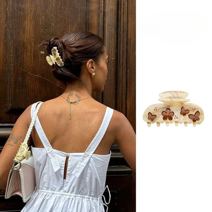 Pinzas para el pelo de cereza bonitas – Pinzas para el pelo de acetato con diamantes de imitación de frutas, flores y mariposas para mujeres y niñas | Accesorios para el pelo de moda Kawaii