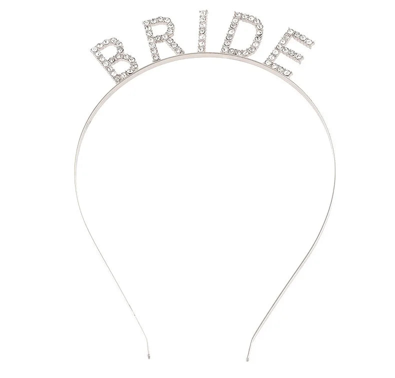BRIDE Crystal Headband – Bridal Hair Accessory for Weddings, Bachelorette Parties & Bridesmaids