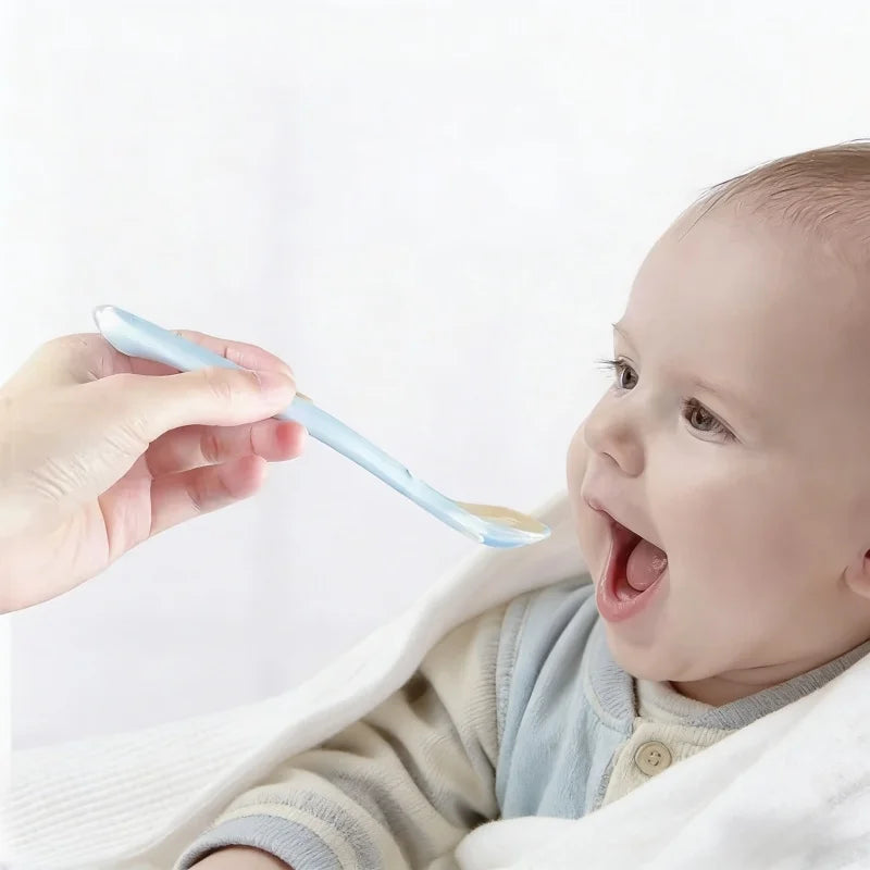 Soft Silicone Baby Feeding Spoon – Gentle Training Spoon for Infants, Toddlers & Baby-Led Weaning