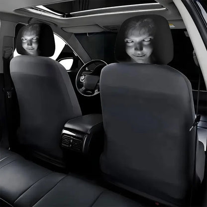 2 Fundas para Reposacabezas de Coche de Halloween con Temática de Terror – Fundas Elásticas Universales a Prueba de Polvo para Protección de Asientos