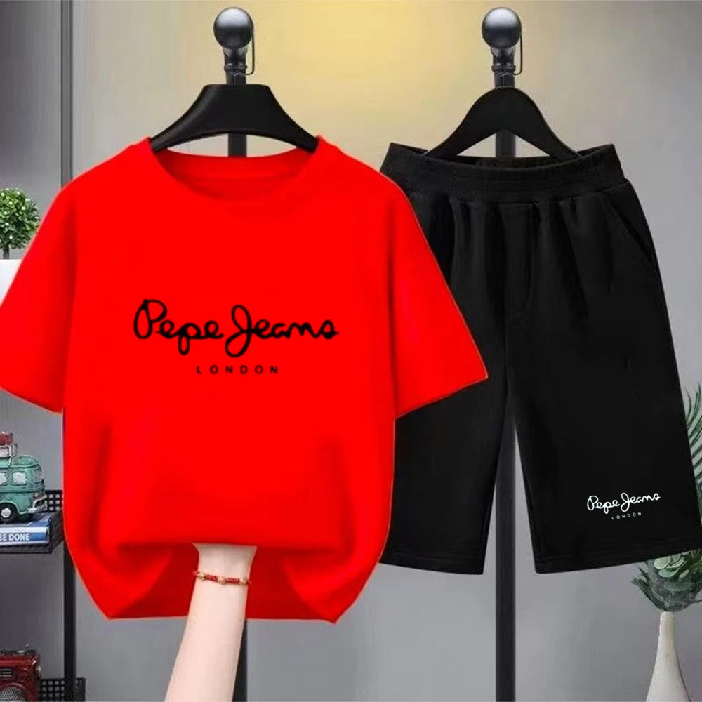 Kids 2-Piece T-Shirt & Shorts Set Casual Summer Outfit for Boys & Girls 3–12 Years