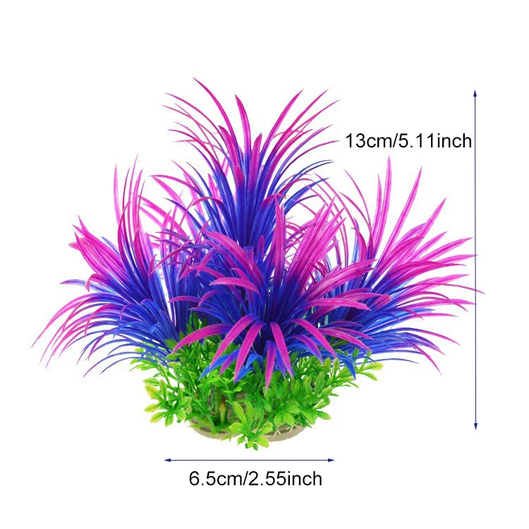 Artificial Aquarium Plants – Plastic Aquatic Underwater Plants for Fish Tank Decoration, Aquascaping & Aquarium Accessories