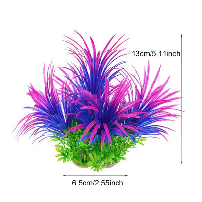 Artificial Aquarium Plants – Plastic Aquatic Underwater Plants for Fish Tank Decoration, Aquascaping & Aquarium Accessories