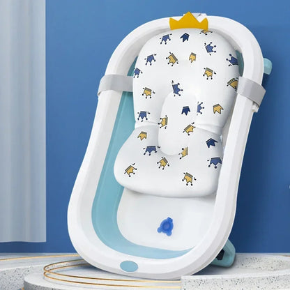 Portable Baby Bath Support Cushion – Adjustable Newborn Bathtub Pad & Foldable Infant Bath Seat