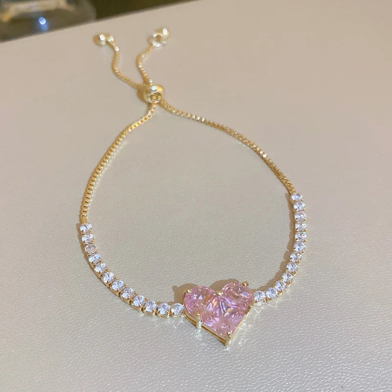 Women’s Fashion Four Leaf Grass Gold Color Adjustable Bracelet Korean Style Wedding Party Jewelry