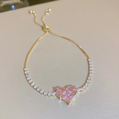 Women’s Fashion Four Leaf Grass Gold Color Adjustable Bracelet Korean Style Wedding Party Jewelry