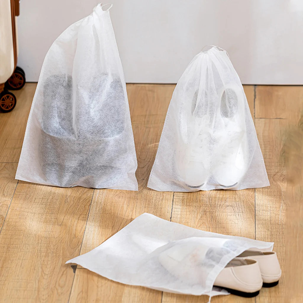 10PCS Shoe Storage Bags – Portable Non-Woven Closet Organizer with Waterproof Design, Travel Shoe & Clothing Storage Pouches