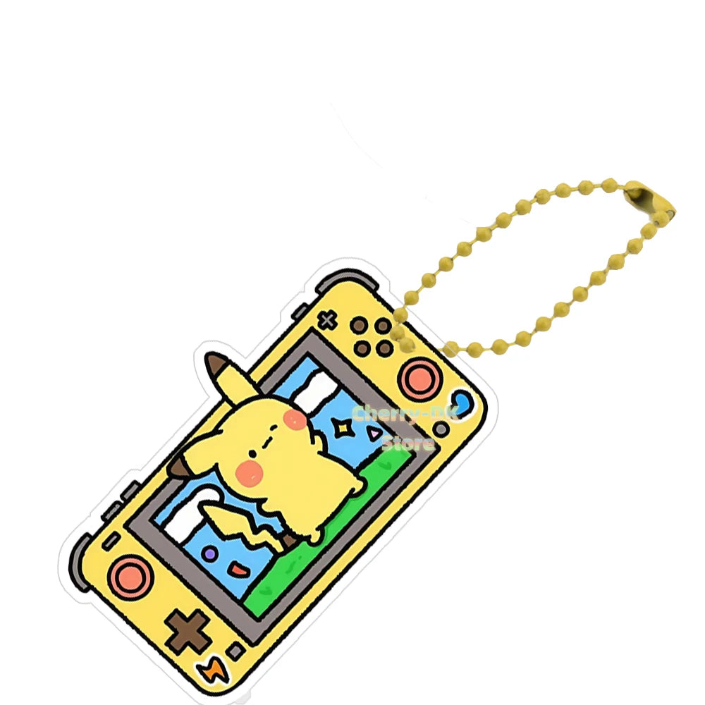 Pokémon Acrylic Keychain – Espeon, Umbreon, Leafeon & Snorlax Double-Sided Bead Chain Pendant