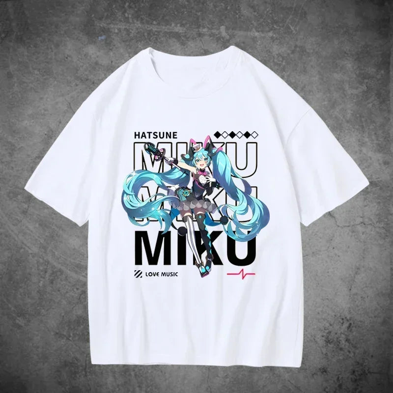 Hatsune Miku Y2K Women’s T-Shirt – 2025 Casual Printed Streetwear Top (Various Sizes)
