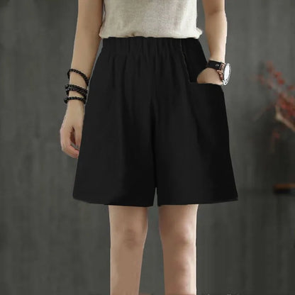 Pantalones Harlan de Verano para Mujer de Lino y Algodón, de Cintura Alta, Sueltos, Delgados, Estampados, Informales, tipo Farol, de Nueve Puntos con Bolsillos