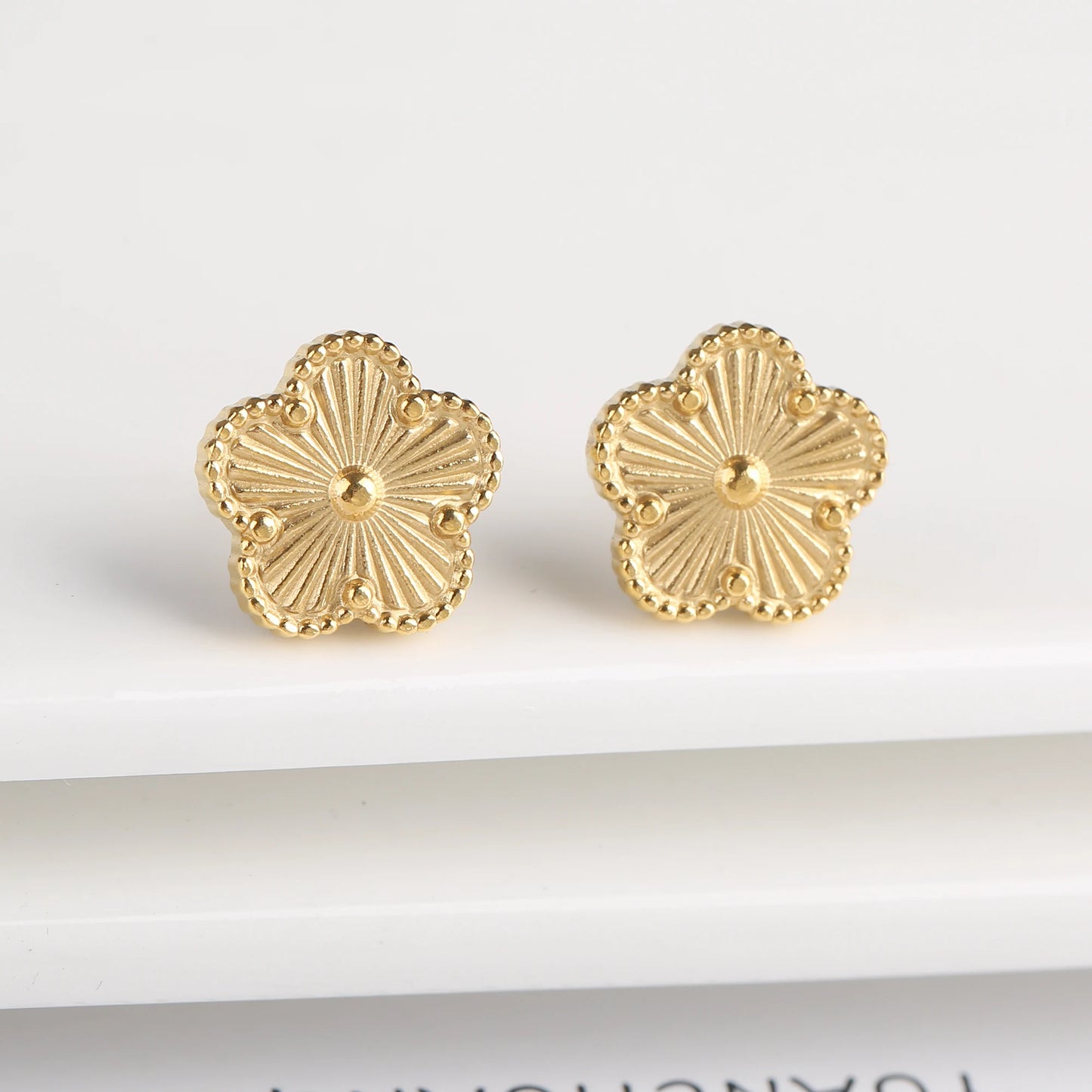Stainless Steel Five Leaf Flower Clover Bracelet for Women Girls Adjustable Laser Petal Classic Brand Jewelry Gift
