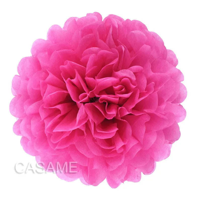 5PCS Tissue Paper Pom Poms – 4–12 Inch Paper Flower Balls for Weddings, Birthdays & Party Decorations