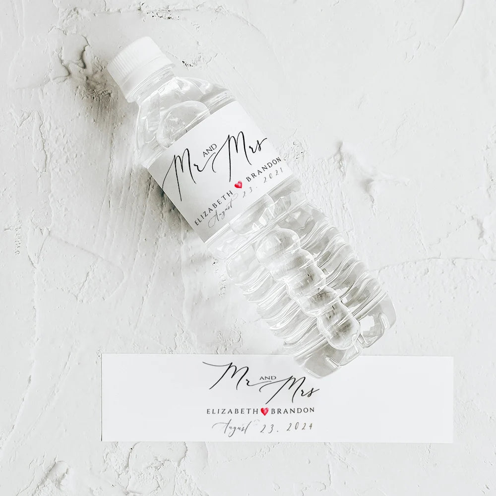 Personalized Wedding Water Bottle Labels – Custom Thank You Stickers for Bridal Shower, Birthday Party & Wedding Welcome Gifts | Event Decor