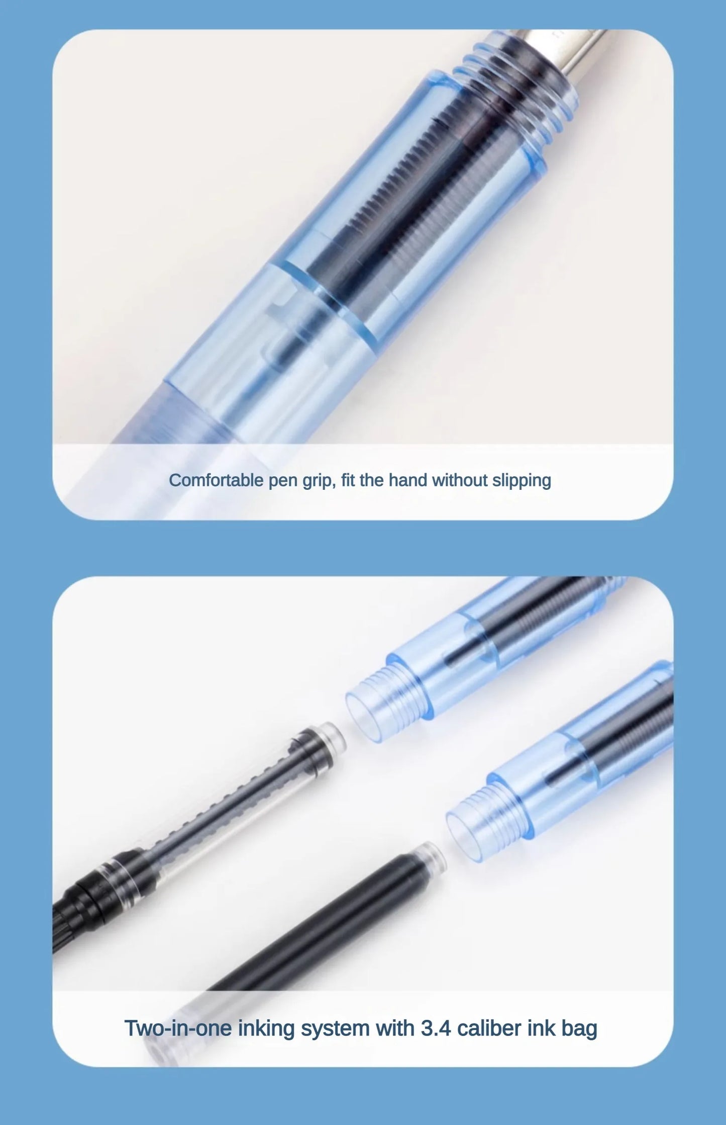 Stylo-plume Jinhao Shark – Stylo-plume à plume fine de 0,5 mm pour la calligraphie, l'écriture, le travail de bureau, les fournitures scolaires et la papeterie étudiante