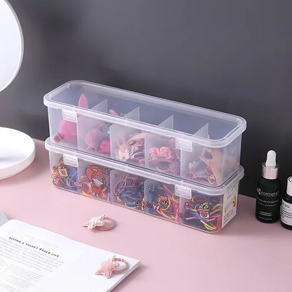 Transparent Cable Organizer Box – Dustproof Storage Case with Lid for Office, Home & Desk Organization