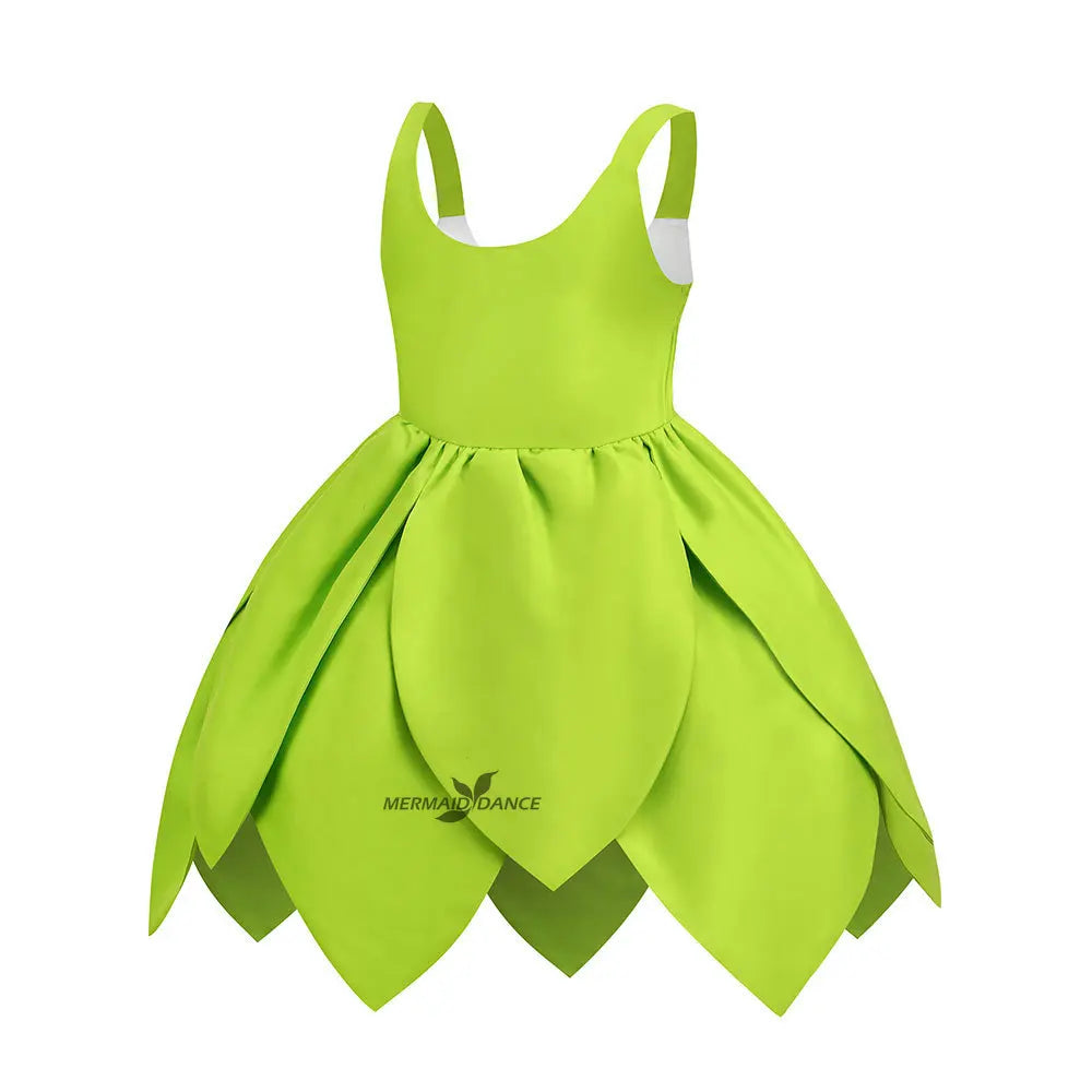 Girls Tinker Bell Costume – Green Fairy Princess Fancy Dress for Halloween, Birthday Parties & Cosplay, Ages 2–10Y