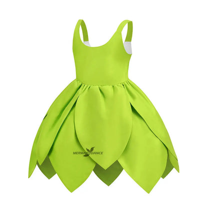 Girls Tinker Bell Costume – Green Fairy Princess Fancy Dress for Halloween, Birthday Parties & Cosplay, Ages 2–10Y