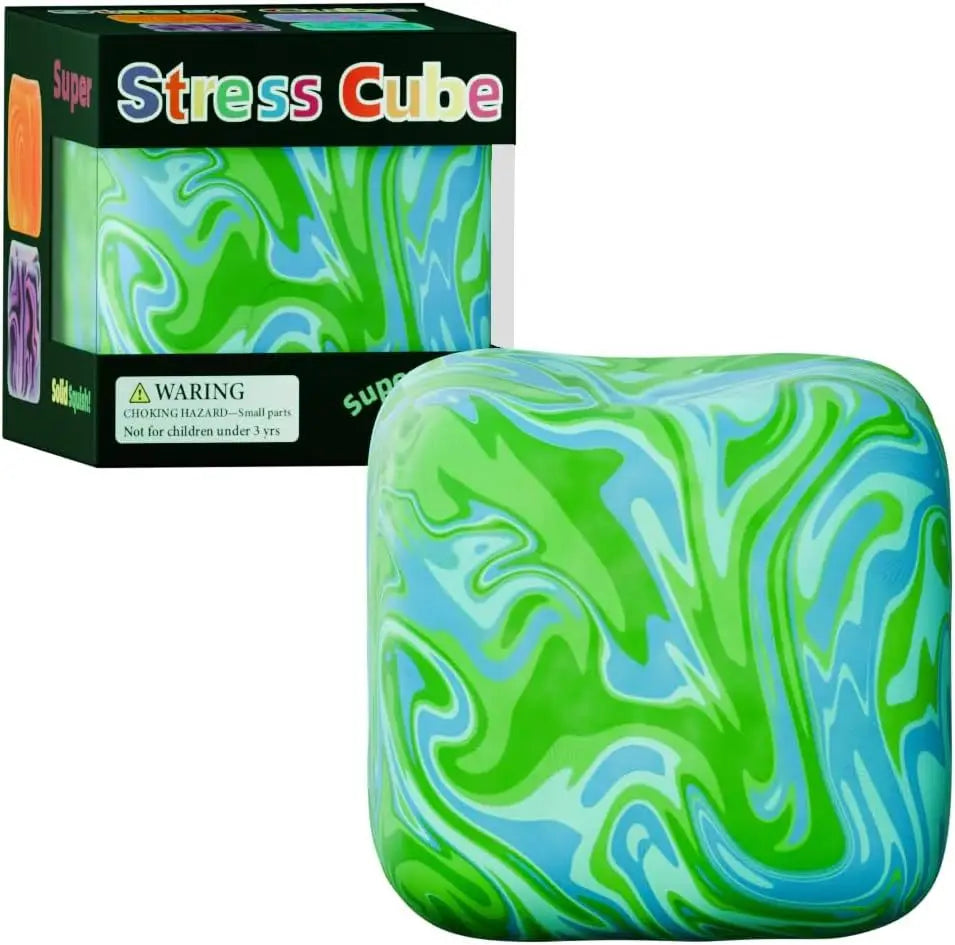 Needoh Soft Glutinous Sensory Stress-Relief Toy Cube – Gel Filled Stretchable Soft Ice Cube, Slow Rebound Fidget Toy (Blind Box Style)