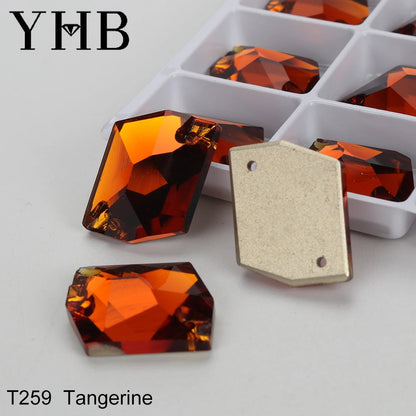 Strass à coudre YHB Cosmic AB Moonlight – Pierres plates en cristal de verre pour la décoration de vêtements et de sacs