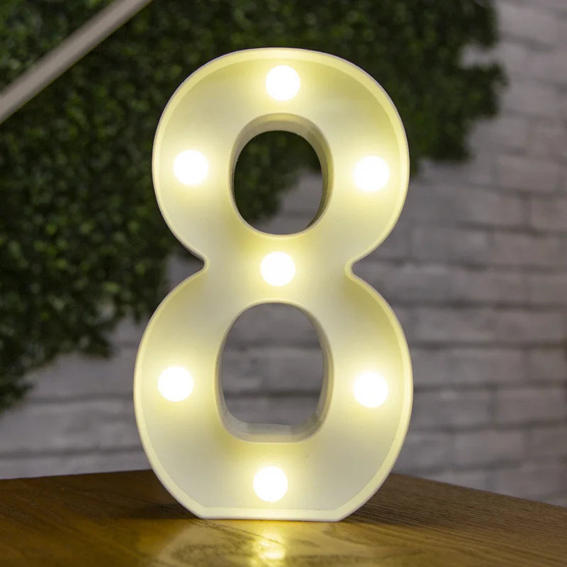 Alphabet & Number LED Night Lights – Personalized Letter Lamps for Birthday Parties, Weddings, Bedrooms, Wall Decor & Home Decorations