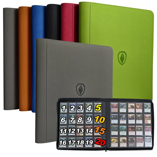 Carpeta para 1280+ cartas coleccionables | Álbum de coleccionista con 20 bolsillos para cartas de Pokémon, deportes y TCG