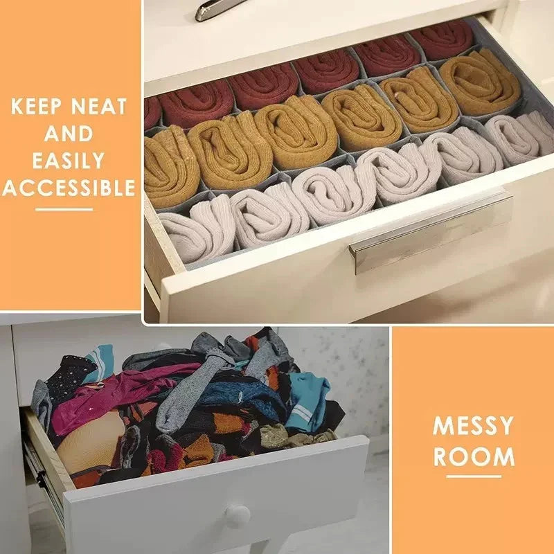 Foldable Underwear Organizer Box – Drawer Storage Organizer for Bras, Socks, Pants & Clothing