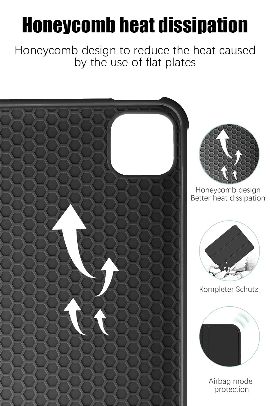 Funda protectora para iPad con soporte para iPad A16 de 11.ª generación, 10.ª generación, iPad Pro 11/13 M4 y M5, Pro 12.9, iPad Air 11 M3 (2025), Air 4/5 y iPad 7.ª/8.ª/9.ª 10.2
