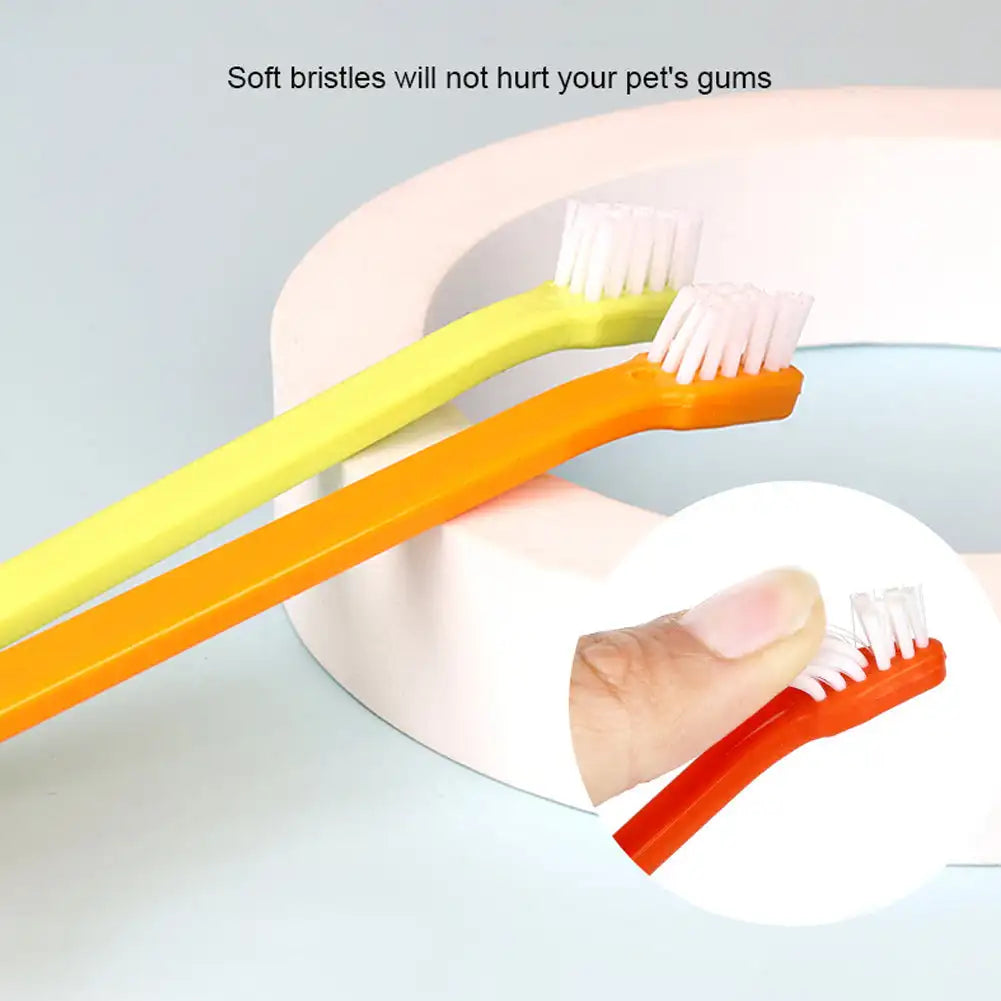 Pet Dog & Cat Toothbrush Soft Teeth Cleaning Brush for Oral Care, Bad Breath & Tongue Cleaner