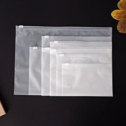 Matte Frosted Zipper Packaging Bags for Clothing, Shirts, Socks, Storage & Shipping – Reusable Plastic Pouches