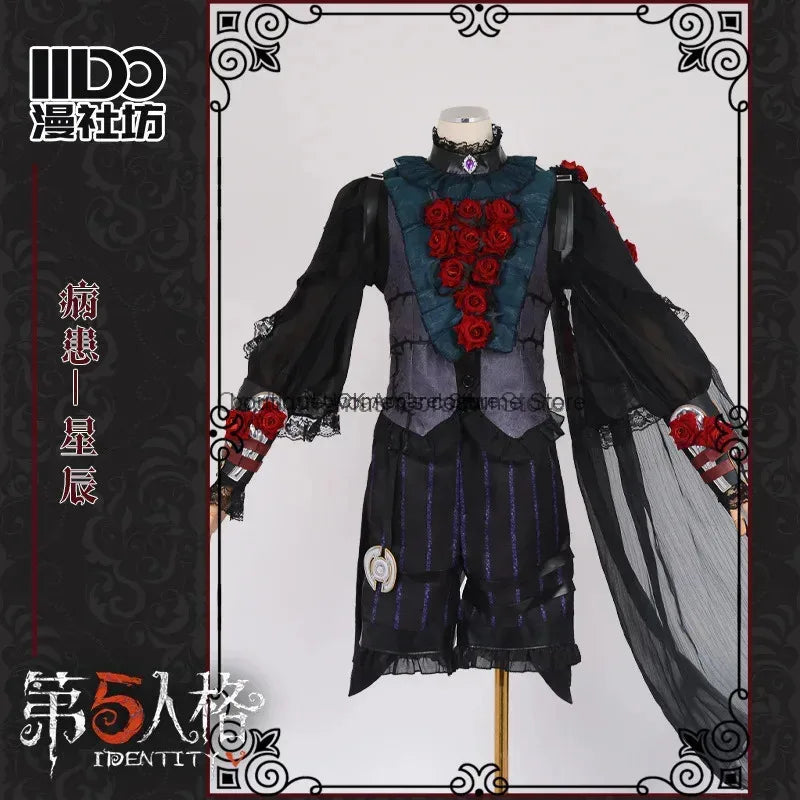 Identity V Psychologist Emily (Everlasting Night Patient) Cosplay Costume – Halloween Party Outfit Series Game Dress Suit for Roleplay & Convention Events