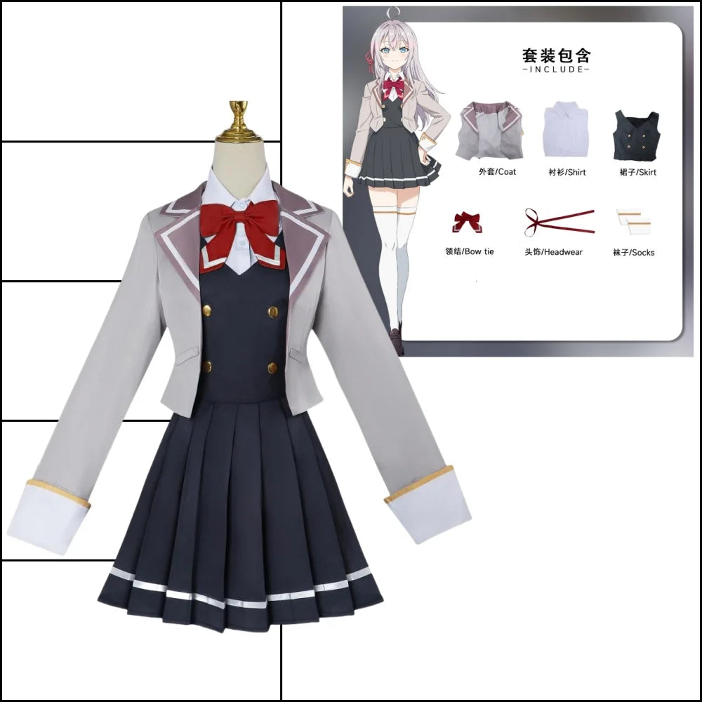 Alisa Mikhaylovna Kujō Cosplay Costume | Alya Sometimes Hides Her Feelings in Russian Anime Uniform Outfit with Wig