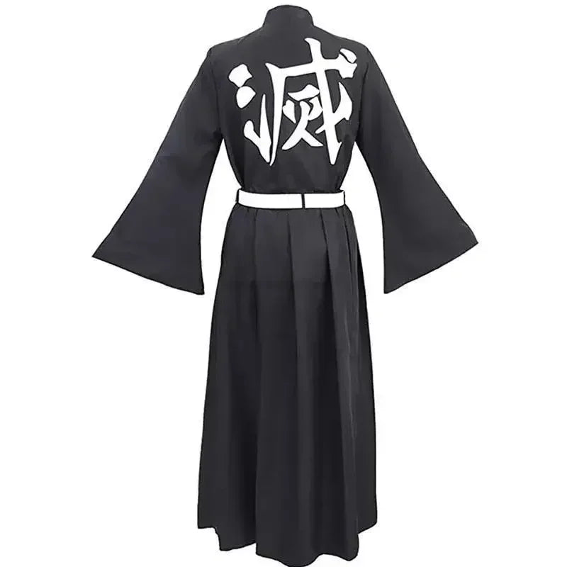Demon Slayer Kisatsutai Uniform Cosplay Costume & Wig Set – Anime Halloween Party Outfit for Convention & Roleplay Wear
