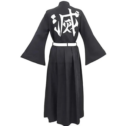 Demon Slayer Kisatsutai Uniform Cosplay Costume & Wig Set – Anime Halloween Party Outfit for Convention & Roleplay Wear
