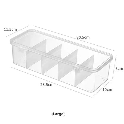 Transparent Cable Organizer Box – Dustproof Storage Case with Lid for Office, Home & Desk Organization