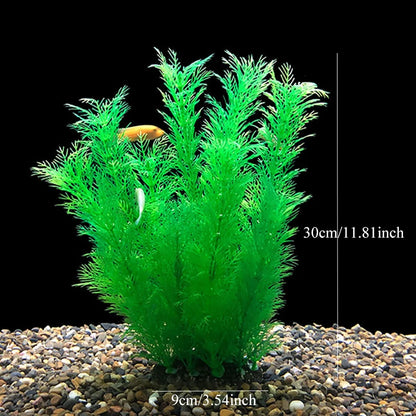Artificial Aquarium Plants – Plastic Aquatic Underwater Plants for Fish Tank Decoration, Aquascaping & Aquarium Accessories