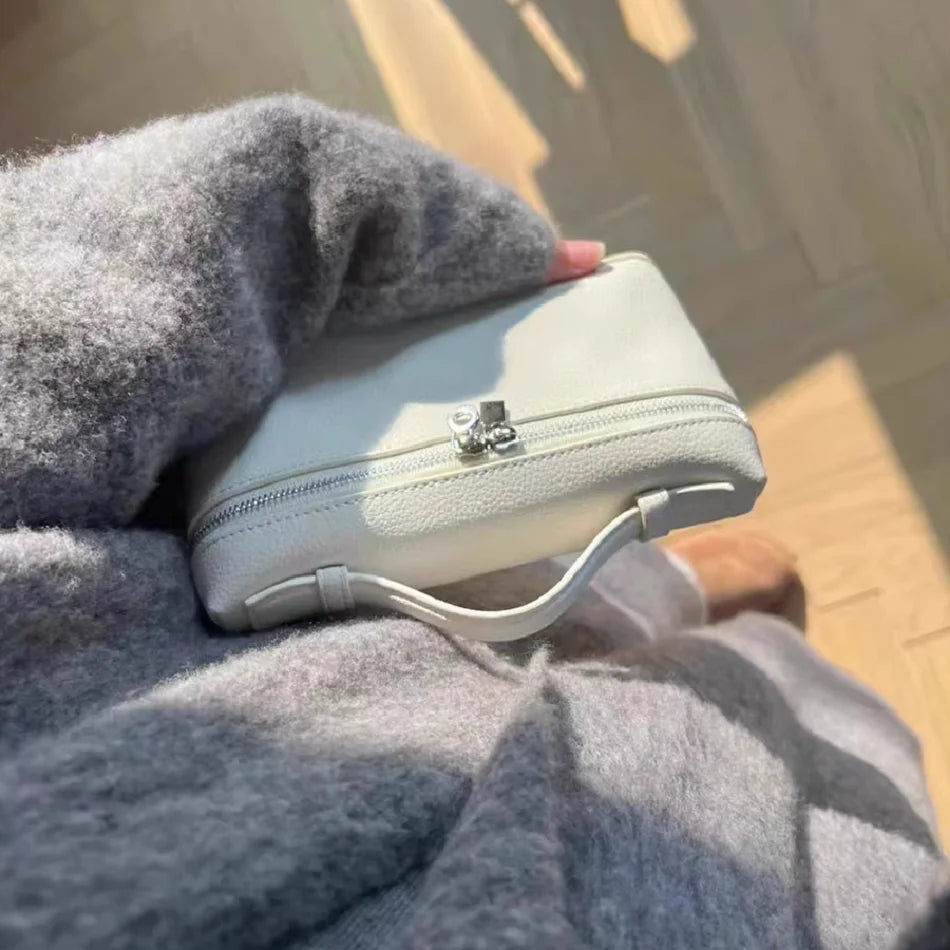 Sac à bandoulière en cuir grain de litchi de qualité supérieure pour femmes – Sac à main bento minimaliste tendance, Mini sac à bandoulière exquis avec poignée supérieure pour une tenue quotidienne élégante, des sorties décontractées et un style chic