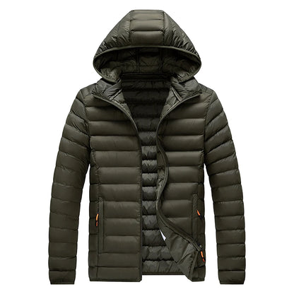 Men’s 8XL Winter Parka Jacket – Warm Waterproof Hooded Coat with Detachable Hood, Casual Autumn & Winter Outerwear