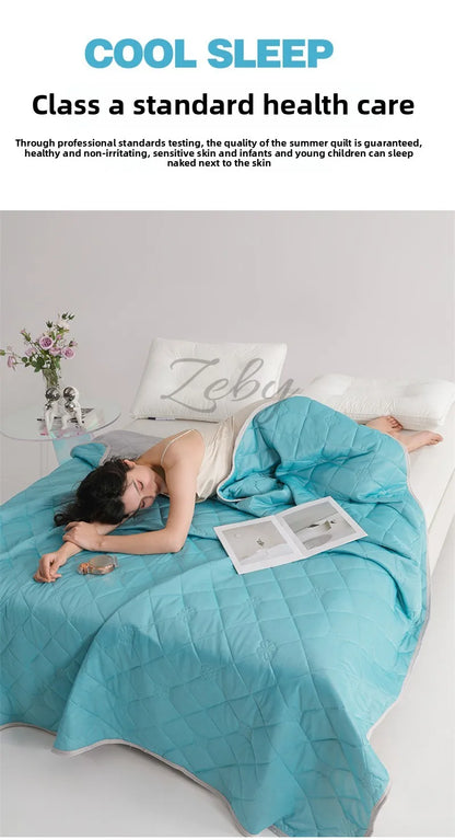 Manta Refrescante de Verano – Colcha Ligera y Transpirable para Cama con Comodidad de Aire Acondicionado