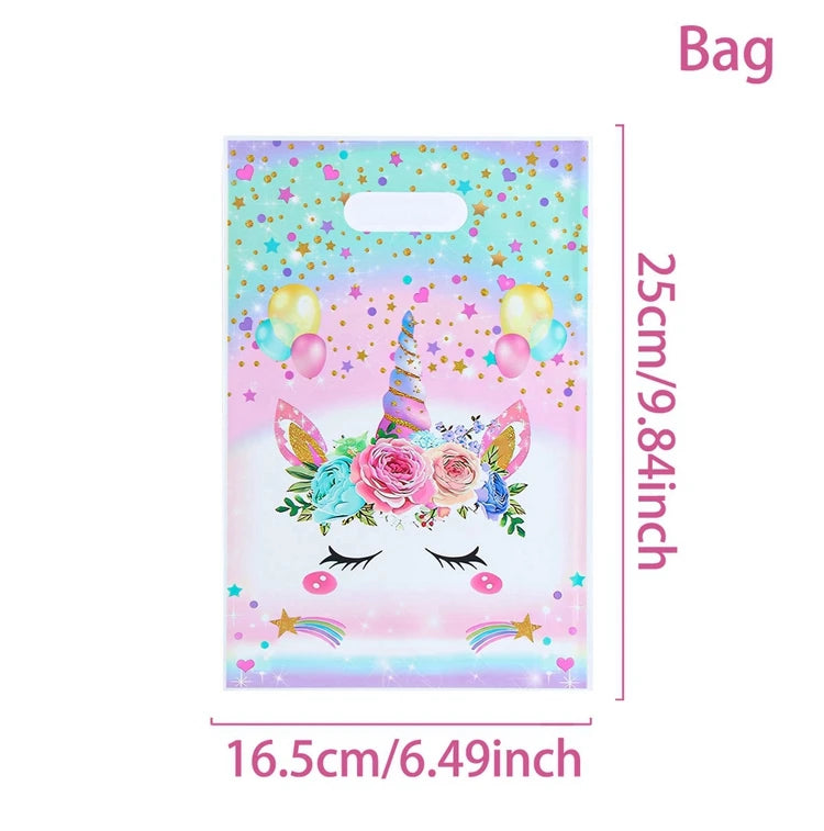 10/25/50 unidades Bolsas de Regalo de Unicornio para Dulces – Lindas Bolsas de Mano para Recuerdos de Fiesta, Decoraciones de Cumpleaños, Baby Showers, Regalos para Niños y Artículos de Celebración
