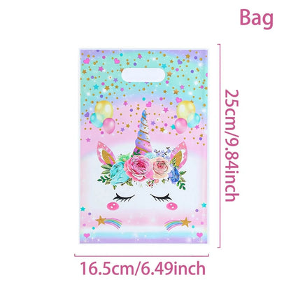 10/25/50 unidades Bolsas de Regalo de Unicornio para Dulces – Lindas Bolsas de Mano para Recuerdos de Fiesta, Decoraciones de Cumpleaños, Baby Showers, Regalos para Niños y Artículos de Celebración