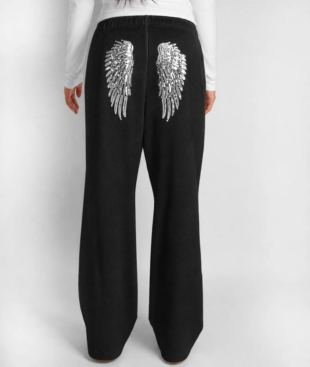 Women’s Y2K Wings Beaded Sequin Hoodie 2026 – Oversized Fleece-Lined Casual Pullover Sweatshirt, Fashion Streetwear Top