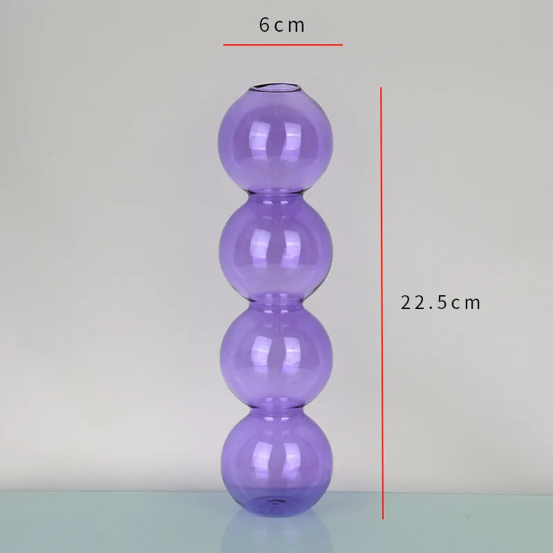 Nordic Glass Flower Vase – Decorative Terrarium Planter for Home, Living Room & Office Décor