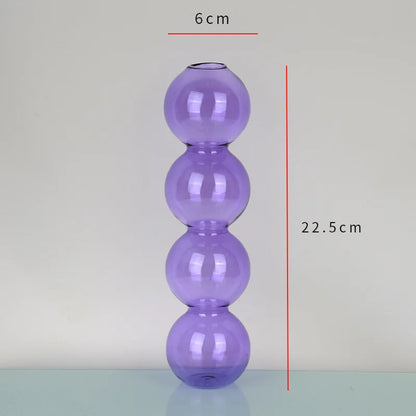 Nordic Glass Flower Vase – Decorative Terrarium Planter for Home, Living Room & Office Décor