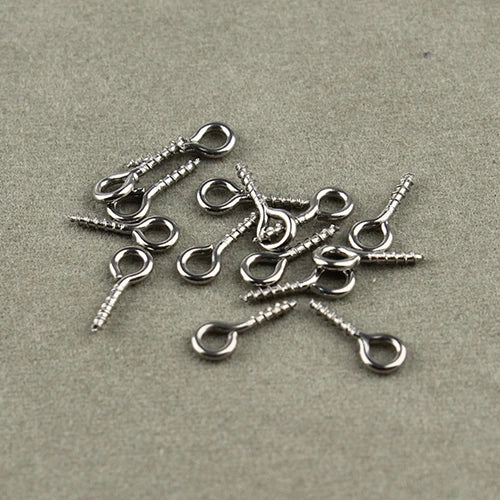 20–50 Piece Stainless Steel Screw Eye Pins with Keychain Hooks – Mini Threaded Eye Pins for DIY Jewelry, Bracelets, Pendants & Crafts